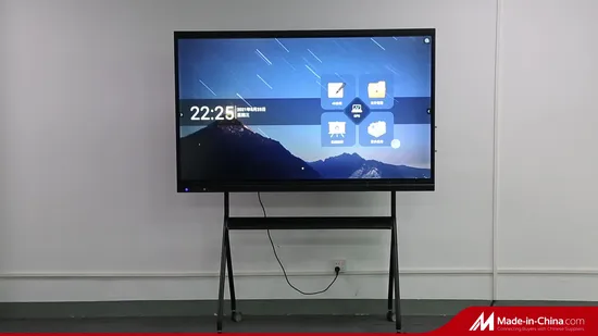 Quadro branco digital de televisão inteligente 4K de 65 polegadas para reuniões de educação on-line